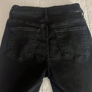 Mother denim size 26 stunner zip ankle step gray